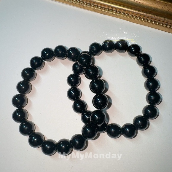 Handmade Jewelry - Black Obsidian Bracelet 10mm